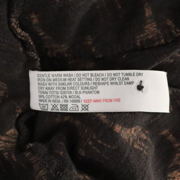 Fat Face Womens Brown Sz 6 Simone Animal Print Jersey Giraffe A-Line Midi Dress - Picture 11 of 11